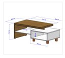 Ver imagem 2 de Mesa Centro Lima Tampos Duplos Balanço MDP15MM:Freijo/Fendi