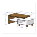 Ver imagem 2 de Mesa Centro Lima Tampos Duplos Balanço MDP15MM:Freijo/Fendi