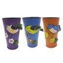 Ver imagem 5 de Vaso Metal Enfeite Jardim Quintal Varanda Passaro Flor Roxo (sybo-g6)