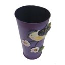 Ver imagem 4 de Vaso Metal Enfeite Jardim Quintal Varanda Passaro Flor Roxo (sybo-g6)