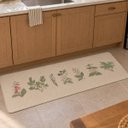 Ver imagem 1 de Passadeira Cozinha Antiderrapante Linho Estampado:Flores/0,45x1,10m