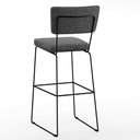 Ver imagem 7 de Banqueta Alta para Cozinha Sala de Jantar Base Aço Fixa Allana L02 Linho Cinza Escuro - Lyam Decor