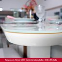 Ver imagem 3 de Mesa de Jantar 160cm Retangular 6 Lugares com Vidro Canto Arredondado Vértice Henn