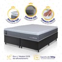 Ver imagem 4 de Conjunto Box Baú Preto Argel Cinza Espuma D33 Queen 158x198x74 - King House