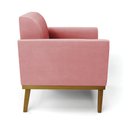 Ver imagem 5 de Sofá Namoradeira Base de Madeira Fixa Castanho Marisa Suede D03 - D'Rossi Rose