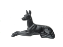 Ver imagem 1 de Escultura Estátua Peça Decorativa Cachorro Deitado 22cm:preto Fosco