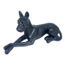 Ver imagem 3 de Escultura Estátua Peça Decorativa Cachorro Deitado 22cm:preto Fosco