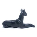 Ver imagem 5 de Escultura Estátua Peça Decorativa Cachorro Deitado 22cm:preto Fosco