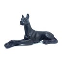 Ver imagem 2 de Escultura Estátua Peça Decorativa Cachorro Deitado 22cm:preto Fosco