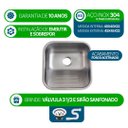 Ver imagem 2 de 5 Tanque Inox 40x34x20 Aço 304 Fosco Cozinha As Atacado Kit