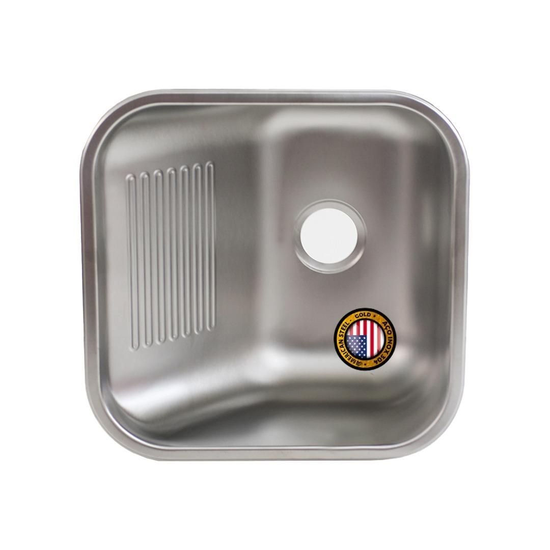 5 Tanque Inox 40x34x20 Aço 304 Fosco Cozinha As Atacado Kit - 4
