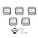 Ver imagem 1 de 5 Tanque Inox 40x34x20 Aço 304 Fosco Cozinha As Atacado Kit