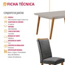 Ver imagem 6 de Mesa de Jantar Copper 180cm Madeira Tampo Vidro Canto Copo com 6 Cadeiras Lira
