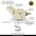 Ver imagem 6 de Poltrona do Papai Reclinável Sala de Cinema Barcelona Glider Manual Giratória Pu Bege