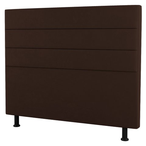 Cabeceira Cama Box Casal King Size Malik 195cm Sintético Marrom - Desk Design