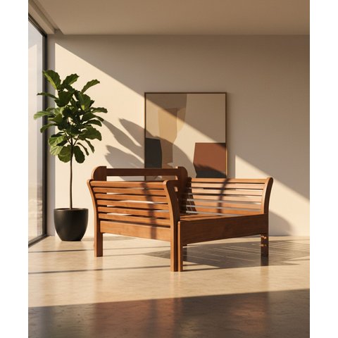 Sofá Cama 1,00 x 1,00/190 Aberta - Madeira Maciça - Móveis de Gramado