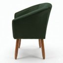 Ver imagem 6 de Jogo 2 Poltronas Estofadas Tecido Veludo Elegante para Sala de Espera Aconchegante Pés de Madeira Re