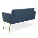 Ver imagem 4 de Sofá Namoradeira 2 Lugares Pé de Ferro Dourado Elisa Suede D03 - D'Rossi