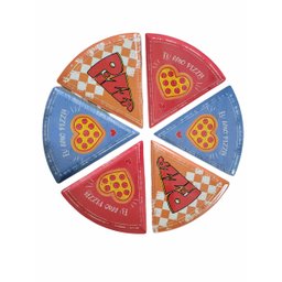 Prato De Pizza Em Melamina Com 6 Peças - 2