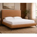 Ver imagem 1 de Cama Japonesa com Cabeceira Almeriaharu Casal Courino Caramelo - Sallar Home