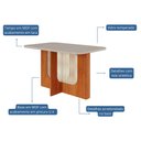 Ver imagem 6 de Conjunto Mesa Louise 1,30 com 4 Cadeiras Paola Wood Cinamomo/off/mad/nude Cimol Mesa Louise Cadeiras