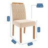 Conjunto Mesa Louise 1,30 com 4 Cadeiras Paola Wood Cinamomo/off/mad/nude Cimol Mesa Louise Cadeiras - 9