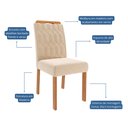 Ver imagem 7 de Conjunto Mesa Louise 1,30 com 4 Cadeiras Paola Wood Cinamomo/off/mad/nude Cimol Mesa Louise Cadeiras
