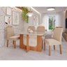 Conjunto Mesa Louise 1,30 com 4 Cadeiras Paola Wood Cinamomo/off/mad/nude Cimol Mesa Louise Cadeiras - 3