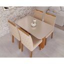 Ver imagem 2 de Conjunto Mesa Louise 1,30 com 4 Cadeiras Paola Wood Cinamomo/off/mad/nude Cimol Mesa Louise Cadeiras