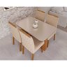 Conjunto Mesa Louise 1,30 com 4 Cadeiras Paola Wood Cinamomo/off/mad/nude Cimol Mesa Louise Cadeiras - 2