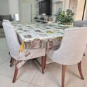 Ver imagem 1 de Toalha Pvc Estampada Transparente 5.0x1.4m Protetora Mesa 10