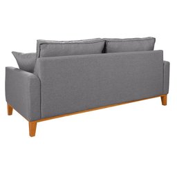 Conjunto Sofá Living Beny 2 e 3l Base Madeira Linho - 6