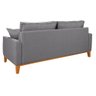 Conjunto Sofá Living Beny 2 e 3l Base Madeira Linho - 6