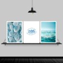 Ver imagem 1 de Kit 3 Quadros Mar Odayá Iemanjá 33x24cm - com vidro:Madeira branca