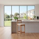 Ver imagem 1 de Kit 6 Banquetas Assento Encosto Estofado em Sintetico Hellen:mel com Sintetico Off White