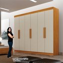 Ver imagem 3 de Guarda-Roupas 6 Portas 2 Gavetas Delta Cinamomo/Off White