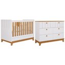 Ver imagem 3 de Quarto de Bebê Completo Berço Americano Cômoda 100% Mdf