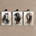 Ver imagem 1 de Kit 3 Quadro Decorativo Cavalo Branco Animal Placa Equino 28x20cm