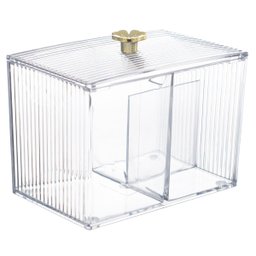 Porta Algodão Divisória Flor Dourada Organizador PAL-640 PGB Porta Cotonete Flor Divisória - 2