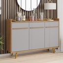 Ver imagem 6 de Balcão Buffet 3 Portas Quartzo 135 Cm Naturalle Off White Bechara