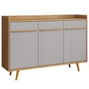 Ver imagem 1 de Balcão Buffet 3 Portas Quartzo 135 Cm Naturalle Off White Bechara