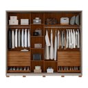 Ver imagem 3 de Guarda Roupa Casal Espelho Reflecta Authentic Flex 2 Portas 6 Gavetas - Nogueira Touch/Nude Prime Tx