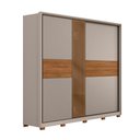 Ver imagem 2 de Guarda Roupa Casal Espelho Reflecta Authentic Flex 2 Portas 6 Gavetas - Nogueira Touch/Nude Prime Tx