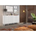 Ver imagem 4 de Aparador Buffet Retrô Multimóveis Veneza 4 Portas Branco