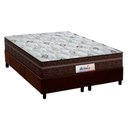 Ver imagem 1 de Cama Box King: Colchão Molas Ensacadas + Base Crc Suede Brown(193x203)
