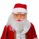 Ver imagem 4 de Papai Noel Gigante Dancante Musical 1 Metro e 80 cm Com Sensor Natal Enfeite (2107)