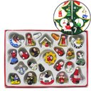 Ver imagem 1 de Mini Enfeites Bonecos Natal Madeira Natalino Enfeite 24 pcs (902)