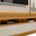 Ver imagem 5 de Rack para Sala com Painel para Tv 70 Pol Led 297cm Spencer L05 Tauari Off White Fosco - Lyam Decor