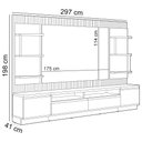 Ver imagem 7 de Rack para Sala com Painel para Tv 70 Pol Led 297cm Spencer L05 Tauari Off White Fosco - Lyam Decor
