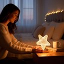 Ver imagem 5 de Luminária Formato Estrela Decoração Led Quarto Iluminação - Toque Mágico e Aconchegante para